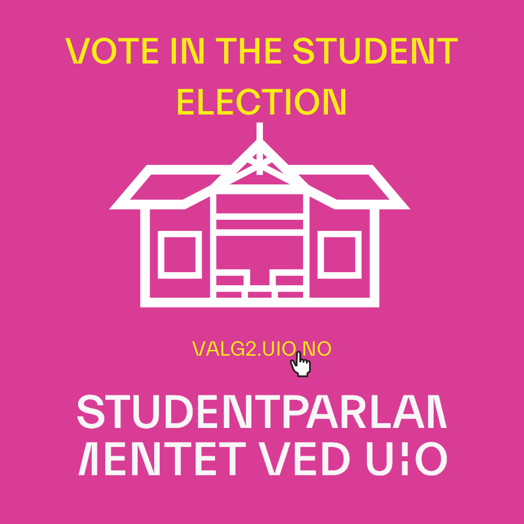 Vote in the student election - valg2.uio.no